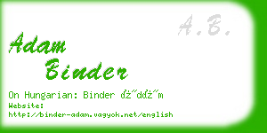 adam binder business card